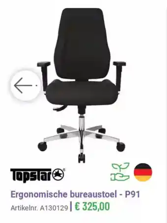 Manutan Ergonomische bureaustoel P91 aanbieding