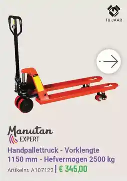 Manutan Handpallettruck aanbieding