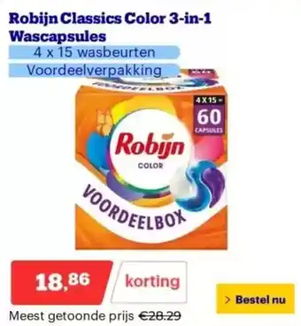 Bol.com Robijn Classics Color 3-in-1 Wascapsules aanbieding