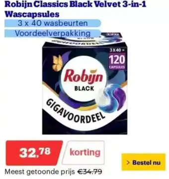 Bol.com Robijn Classics Black Velvet 3-in-1 Wascapsules aanbieding