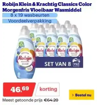 Bol.com Robijn Klein & Krachtig Classics Color Morgenfris Vloeibaar Wasmiddel aanbieding