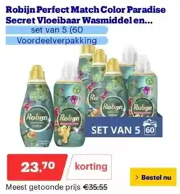 Bol.com Robijn Perfect Match Color Paradise Secret Vloeibaar Wasmiddel en aanbieding