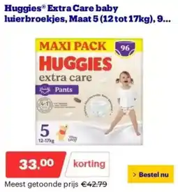 Bol.com Huggies Extra Care baby luierbroekjes aanbieding