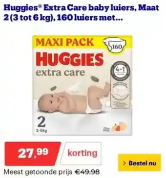 Bol.com Huggies Extra Care baby luiers aanbieding