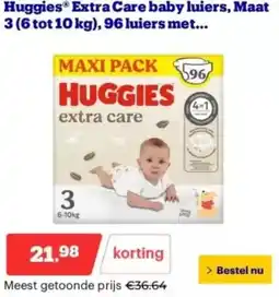 Bol.com Huggies Extra Care baby luiers aanbieding