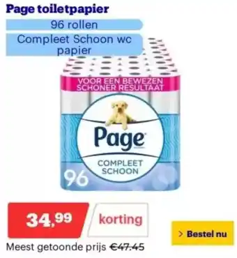 Bol.com Page Toiletpapier aanbieding