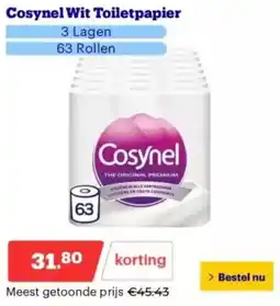 Bol.com Cosynel Wit Toiletpapier aanbieding