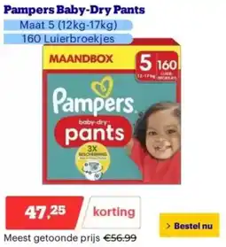 Bol.com Pampers Baby-Dry Pants aanbieding