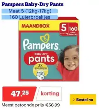 Bol.com Pampers Baby-Dry Pants aanbieding