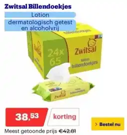 Bol.com Zwitsal Billendoekjes aanbieding