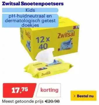 Bol.com Zwitsal Snoetenpoetsers aanbieding