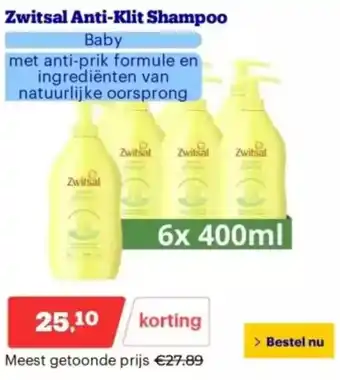 Bol.com Zwitsal Anti-Klit Shampoo aanbieding