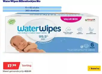 Bol.com Water Wipes Billendoekjes Bio aanbieding