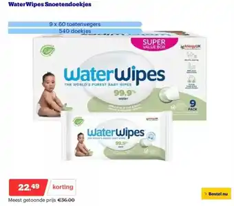 Bol.com Water Wipes Snoetendoekjes aanbieding