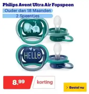 Bol.com Philips Avent Ultra Air Fopspeen aanbieding