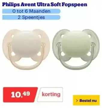 Bol.com Philips Avent Ultra Soft Fopspeen aanbieding