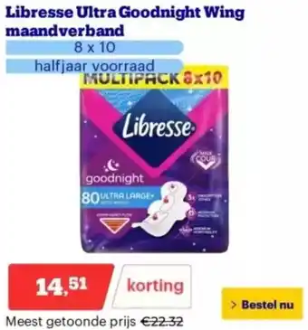 Bol.com Libresse Ultra Goodnight Wing maandverband aanbieding