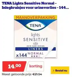 Bol.com TENA Lights Sensitive Normal aanbieding