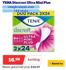 Bol.com Tena Discreet Ultra Mini Plus aanbieding