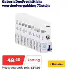 Bol.com Geberit DuoFresh Sticks voordeelverpakking aanbieding