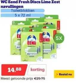 Bol.com WC Eend Fresh Discs Lime Zest navullingen aanbieding