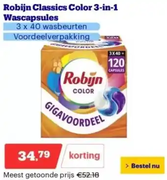 Bol.com Robijn Classics Color 3-in-1 Wascapsules aanbieding