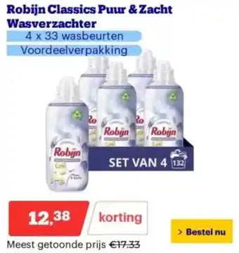 Bol.com Robijn Classics Puur & Zacht Wasverzachter aanbieding