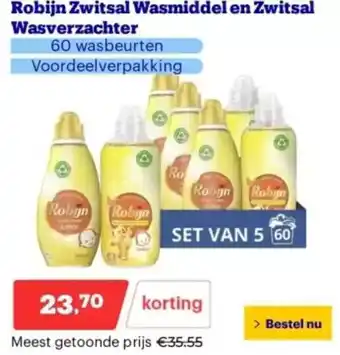 Bol.com Robijn Zwitsal Wasmiddel en Zwitsal Wasverzachter aanbieding