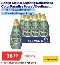 Bol.com Robijn Klein & Krachtig Collections Color Paradise Secret Vloeibaar aanbieding