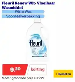 Bol.com Fleuril Renew Wit Vloeibaar Wasmiddel aanbieding