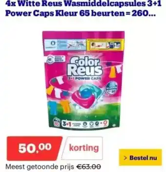 Bol.com 4 x Witte Reus Wasmiddelcapsules aanbieding