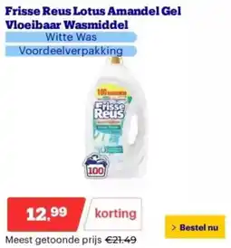 Bol.com Frisse Reus Lotus Amandel Gel Vloeibaar Wasmiddel aanbieding