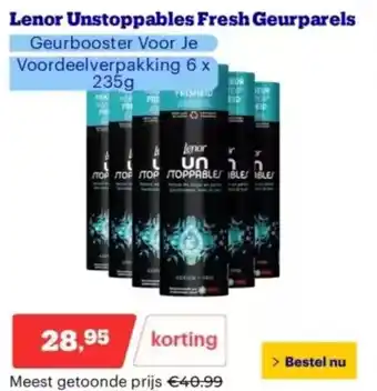 Bol.com Lenor Unstoppables Fresh Geurparels aanbieding