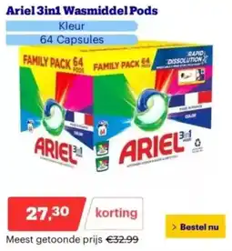 Bol.com Ariel 3-in-1 Wasmiddel Pods aanbieding