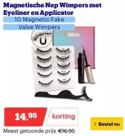 Bol.com Magnetische Nep Wimpers met Eyeliner en Applicator aanbieding