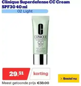 Bol.com Clinique Superdefense CC Cream SPF30 aanbieding