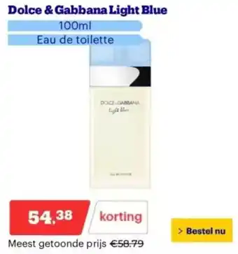 Bol.com Dolce & Gabbana Light Blue aanbieding