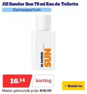 Bol.com Jill Sander SunMeest getoonde prijs €18.99 Eau de Toilette aanbieding