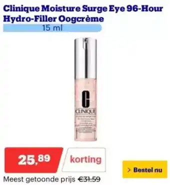 Bol.com Clinique Moisture Surge Eye 96-Hour Hydro-Filler Oogcrème aanbieding