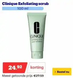 Bol.com Clinique Exfoliating scrub aanbieding