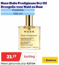 Bol.com Nuxe Huile Prodigieuse Dry Oil Droogolie voor Huid en Haar aanbieding