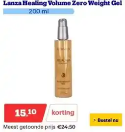 Bol.com Lanza Healing Volume Zero Weight Gel aanbieding