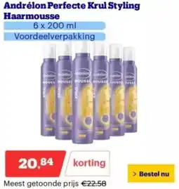 Bol.com Andrélon Perfecte Krul Styling Haarmousse aanbieding