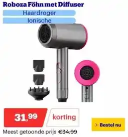 Bol.com Roboza Föhn met Diffuser aanbieding