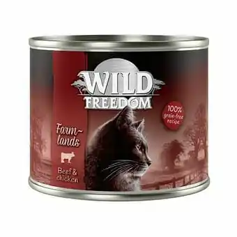 Zooplus 6x200g Adult Wild Hills Eend & Kip Wild Freedom Kattenvoer aanbieding