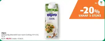 Comarkt Alpro plantaardig alternatief voor room Cooking 14 % V.G. aanbieding