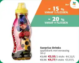 Comarkt Surprise drinks appeldrank met verrassing aanbieding