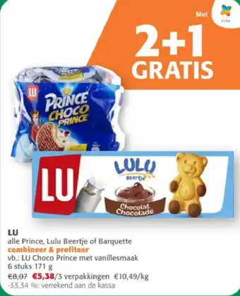 Comarkt LU Choco Prince met vanillesmaak aanbieding