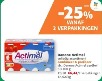 Comarkt Danone Actimel aardbei aanbieding