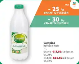 Comarkt Campina halfvolle melk aanbieding